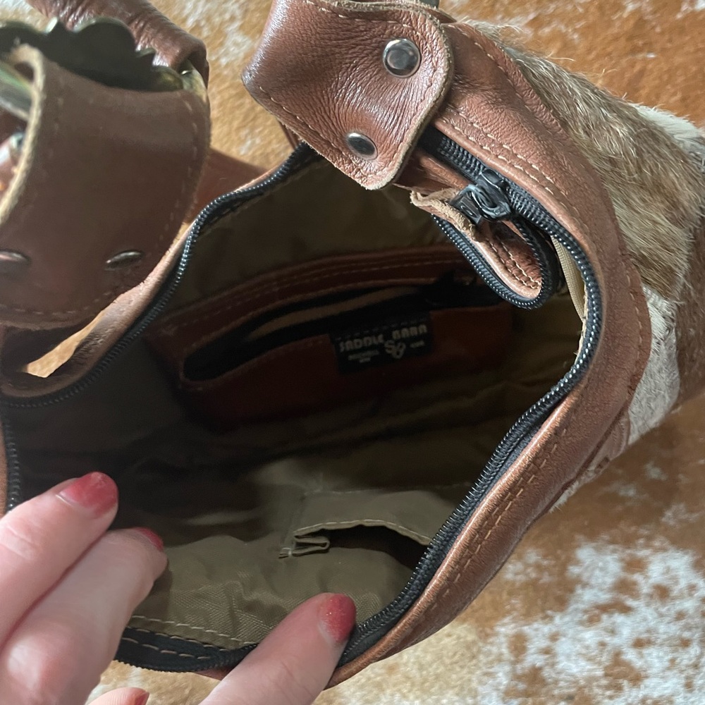 Patchwork Cowhide Leather Purse - image 2